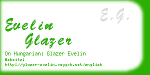 evelin glazer business card